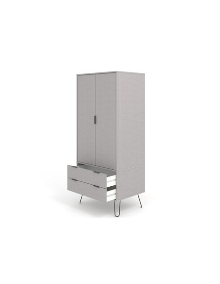 Core Products Augusta Grey 2 door, 2 drawer wardrobe, AGG582 - pic 116206 | FastDaddyshop