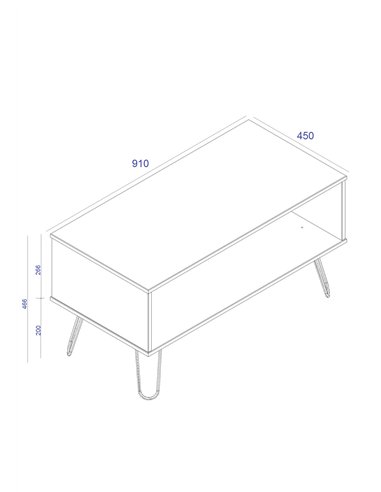 Core Products Augusta Grey open coffee table, AGG902