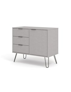 Core Products Augusta Grey small sideboard with 1 doors, 3 drawers, AGG915