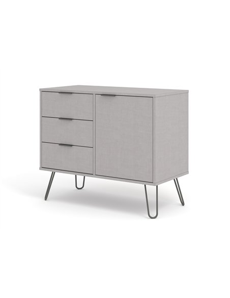 Core Products Augusta Grey small sideboard with 1 doors, 3 drawers, AGG915 - pic 116222 | FastDaddyshop