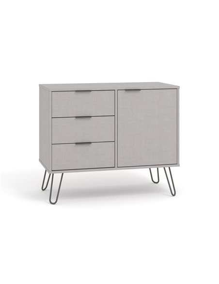 Core Products Augusta Grey small sideboard with 1 doors, 3 drawers, AGG915 - pic 116224 | FastDaddyshop