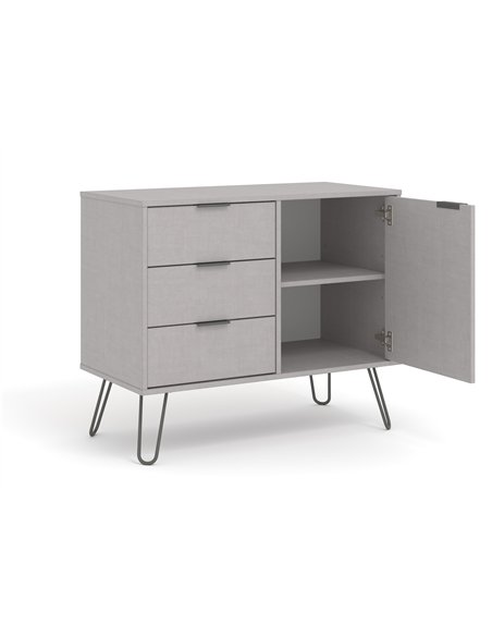 Core Products Augusta Grey small sideboard with 1 doors, 3 drawers, AGG915 - pic 116226 | FastDaddyshop