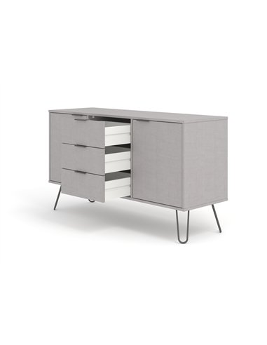Core Products Augusta Grey medium sideboard with 2 door, 3 drawers, AGG916