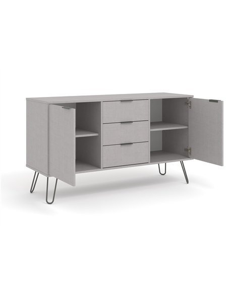 Core Products Augusta Grey medium sideboard with 2 door, 3 drawers, AGG916 - pic 116232 | FastDaddyshop