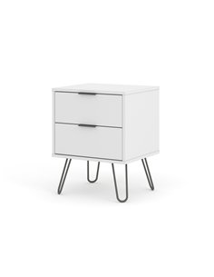 Core Products Augusta White 2 drawer bedside cabinet, AGW510