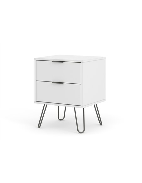 Core Products Augusta White 2 drawer bedside cabinet, AGW510 - pic 116245 | FastDaddyshop