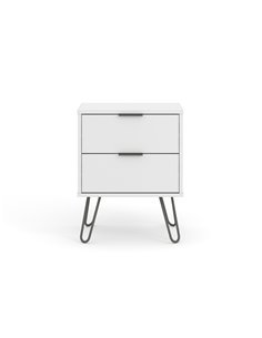 Core Products Augusta White 2 drawer bedside cabinet, AGW510 2