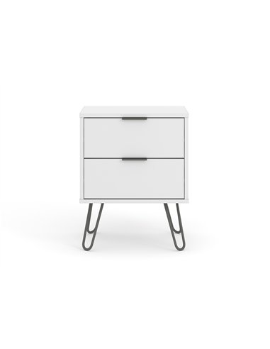 Core Products Augusta White 2 drawer bedside cabinet, AGW510