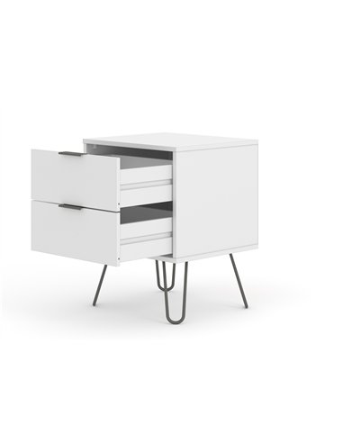 Core Products Augusta White 2 drawer bedside cabinet, AGW510