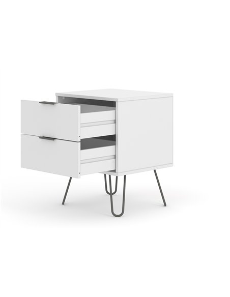 Core Products Augusta White 2 drawer bedside cabinet, AGW510 - pic 116248 | FastDaddyshop