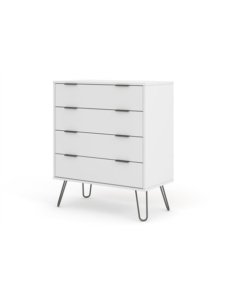 Core Products Augusta White 4 drawer chest of drawers, AGW514 - pic 116252 | FastDaddyshop