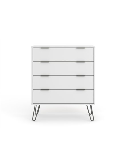 Core Products Augusta White 4 drawer chest of drawers, AGW514 - pic 116253 | FastDaddyshop