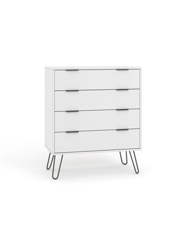 Core Products Augusta White 4 drawer chest of drawers, AGW514