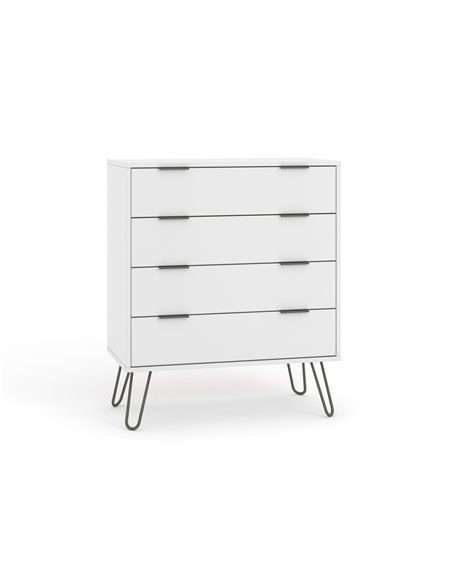 Core Products Augusta White 4 drawer chest of drawers, AGW514 - pic 116254 | FastDaddyshop