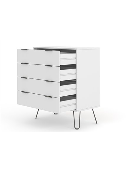 Core Products Augusta White 4 drawer chest of drawers, AGW514 - pic 116255 | FastDaddyshop