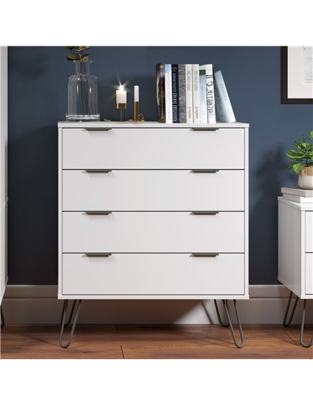 Core Products Augusta White 4 drawer chest of drawers, AGW514 - pic 116256 | FastDaddyshop