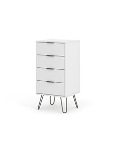 Core Products Augusta White 4 drawer narrow chest of drawers, AGW517