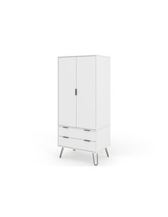 Core Products Augusta White 2 door, 2 drawer wardrobe, AGW582