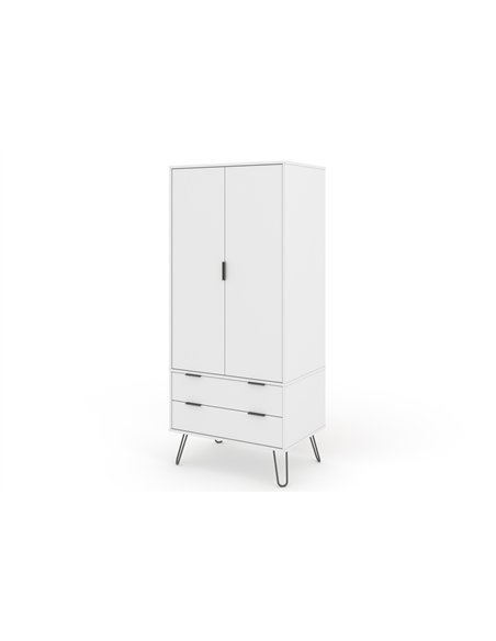 Core Products Augusta White 2 door, 2 drawer wardrobe, AGW582 - pic 116270 | FastDaddyshop