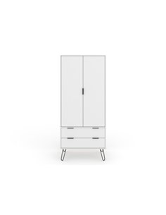 Core Products Augusta White 2 door, 2 drawer wardrobe, AGW582 2