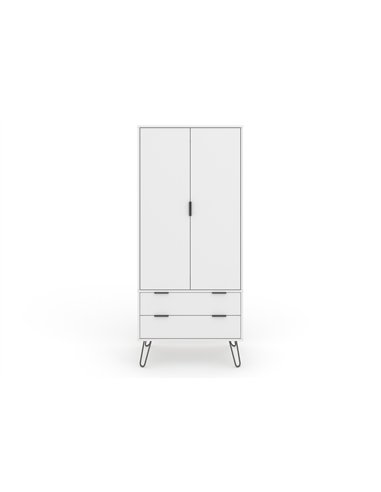 Core Products Augusta White 2 door, 2 drawer wardrobe, AGW582