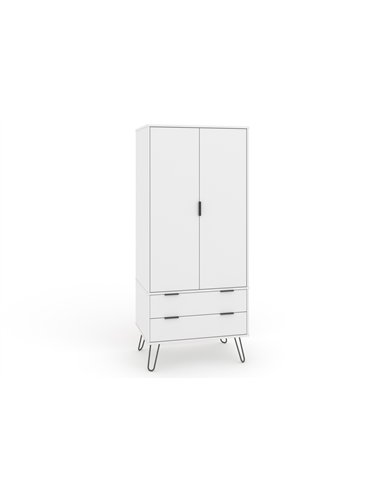 Core Products Augusta White 2 door, 2 drawer wardrobe, AGW582