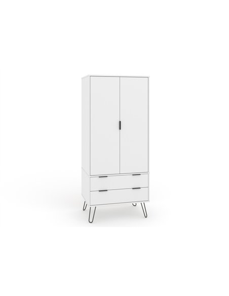 Core Products Augusta White 2 door, 2 drawer wardrobe, AGW582 - pic 116272 | FastDaddyshop