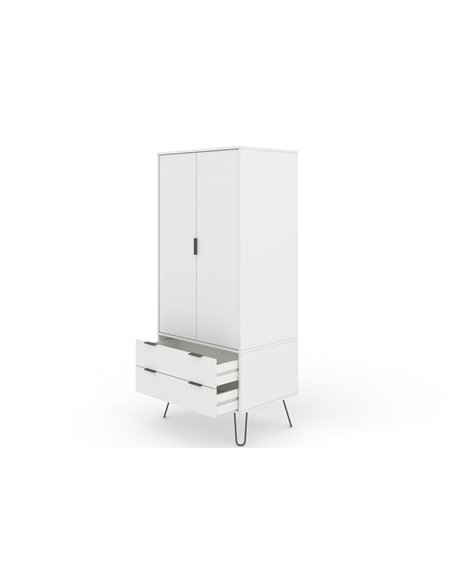 Core Products Augusta White 2 door, 2 drawer wardrobe, AGW582 - pic 116273 | FastDaddyshop