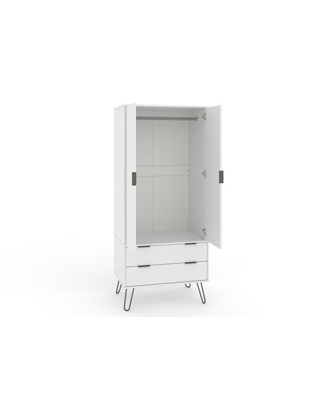 Core Products Augusta White 2 door, 2 drawer wardrobe, AGW582 - pic 116274 | FastDaddyshop
