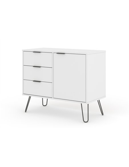 Core Products Augusta White small sideboard with 1 door, 3 drawers, AGW915 - pic 116288 | FastDaddyshop