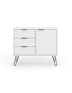 Core Products Augusta White small sideboard with 1 door, 3 drawers, AGW915 2