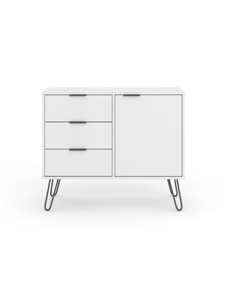 Core Products Augusta White small sideboard with 1 door, 3 drawers, AGW915 - pic 116289 | FastDaddyshop