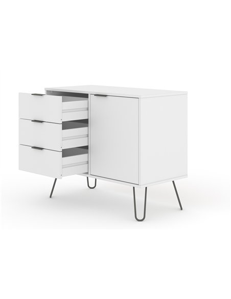 Core Products Augusta White small sideboard with 1 door, 3 drawers, AGW915 - pic 116291 | FastDaddyshop