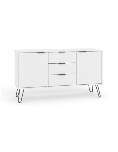Core Products Augusta White medium sideboard with 2 doors, 3 drawers , AGW916