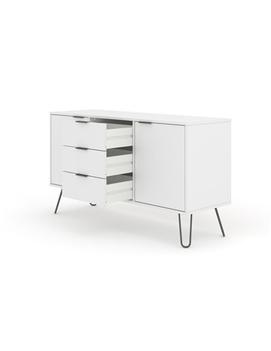 Core Products Augusta White medium sideboard with 2 doors, 3 drawers , AGW916