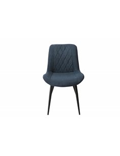 Core Products Aspen diamond stitch blue cord fabric dining chair, black tapered legs (pair), ASCH15-BCF 2