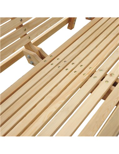 Outsunny 2-Seater Larch Wood Swing Chair Bench