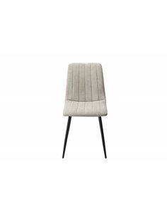Core Products Aspen straight stitch lt grey cord dining chair, black tapered legs (pair), ASCH16-LGCF 2