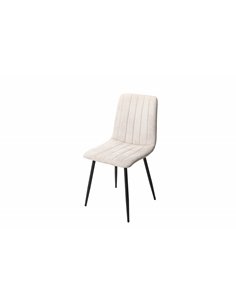 Core Products Aspen straight stitch natural dining chair, black tapered legs (pair), ASCH16-NF