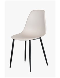 Core Products Aspen curve chair, calico plastic seat with black metal legs (pair), ASCH21-CL