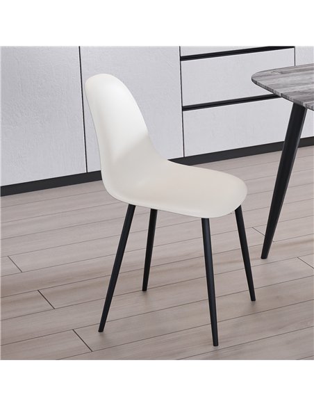 Core Products Aspen curve chair, calico plastic seat with black metal legs (pair), ASCH21-CL - pic 116356 | FastDaddyshop