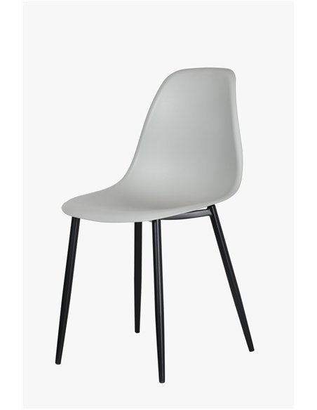 Core Products Aspen curve chair, light grey plastic seat with black metal legs (pair), ASCH21-GR - pic 116358 | FastDaddyshop