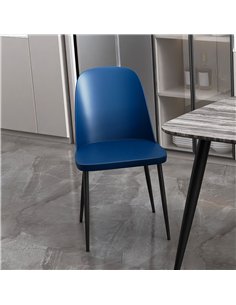 Core Products Aspen duo chair, blue plastic seat with black metal legs (pair), ASCH22-BL 2