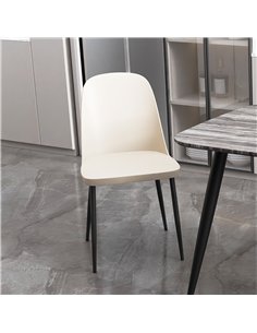 Core Products Aspen duo chair, calico plastic seat with black metal legs (pair), ASCH22-CL 2