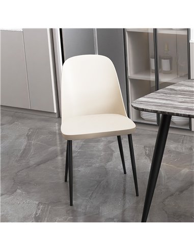 Core Products Aspen duo chair, calico plastic seat with black metal legs (pair), ASCH22-CL