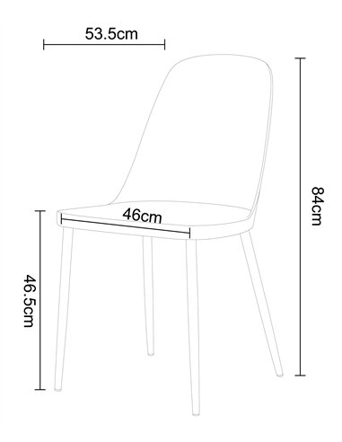 Core Products Aspen duo chair, calico plastic seat with black metal legs (pair), ASCH22-CL