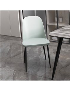 Core Products Aspen duo chair, light grey plastic seat with black metal legs (pair), ASCH22-GR 2