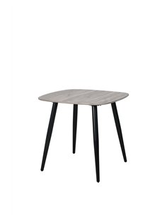Core Products Aspen square dining table, grey oak effect with black tapered legs , ASTB2-OK