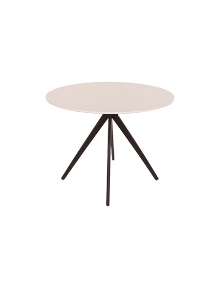Core Products Aspen round dining table, white painted top with black pedestal leg frame, ASTB4-WH - pic 116396 | FastDaddyshop
