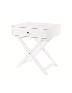 Core Products Options White X leg  1 drawer petite bedside cabinet, BS810